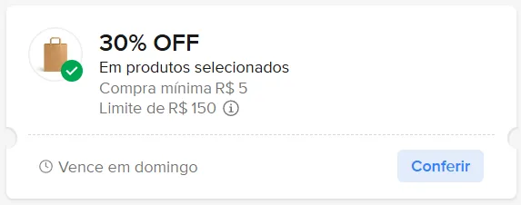 Cupom 30% OFF em produtos selecionados no Mercado Livre